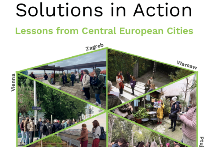 Természetalapú megoldások a gyakorlatban: Közép-európai városok jó gyakorlata c. anyag borítóképe